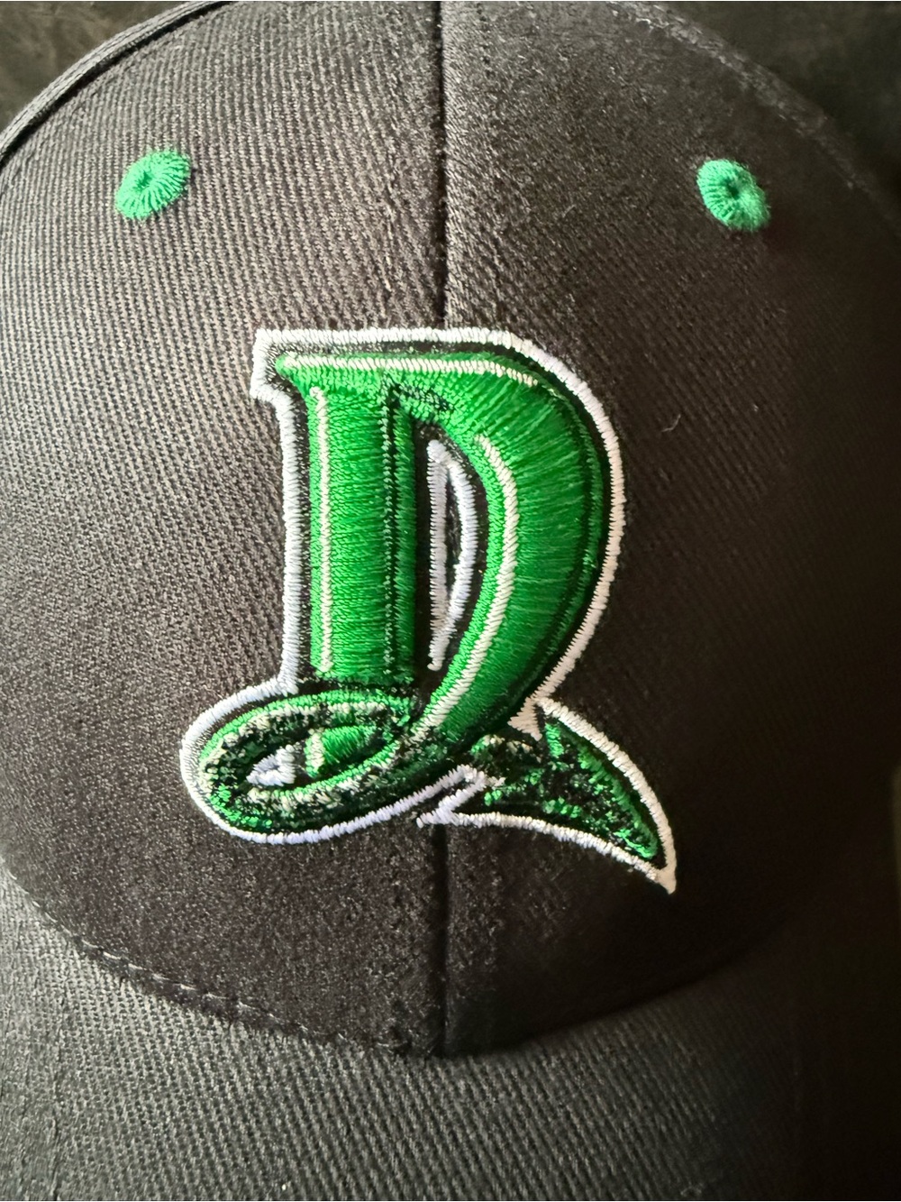New Dayton Dragons Black and Green Embroidered 'D' Baseball Cap Adjustable - Picture 2 of 7